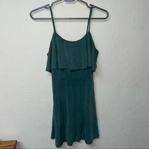 Green mini dress
